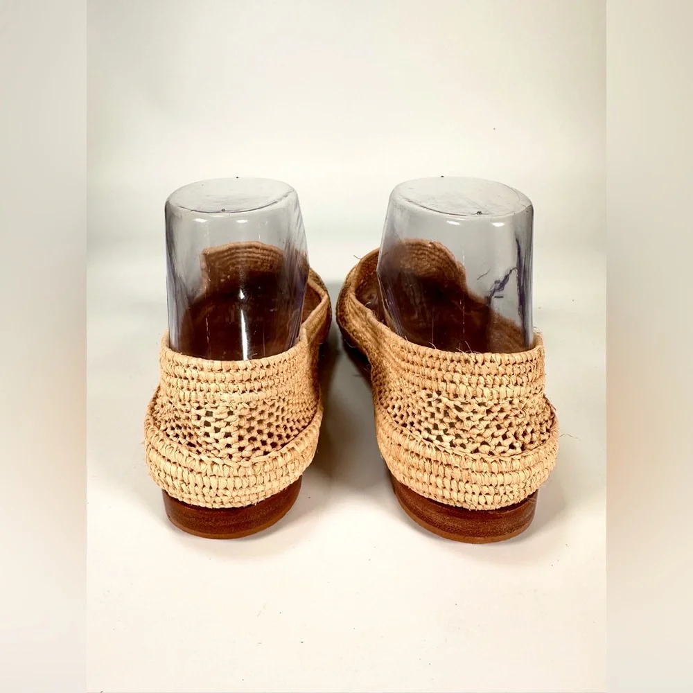 Carrie Forbes Raffia Women’s Loafers Morrocan Handmade. Size : EU 38 US 7.5
